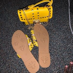 Sandals and purse